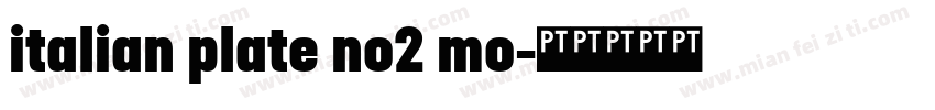 italian plate no2 mo字体转换